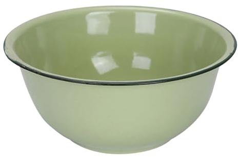 Ciieeo Vintage Enamel Bowl 10.83 Inch Thick Deep Mixing Basin for Serving Salad Noodles Food Storage Home Decor Multi-Use Enamel Wash Basin