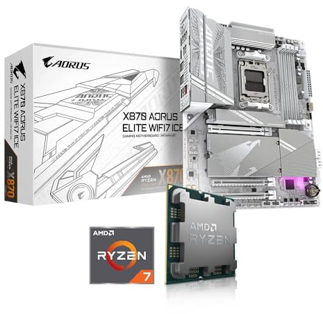 Aufrüst-Kit Bundle Ryzen 7 7800X3D Prozessor, GIGABYTE X870 AORUS Elite WIFI7 Ice Mainboard, be Quiet! Dark Rock 5 (zusammengebaut inkl. Bios Update + Funktionskontrolle)