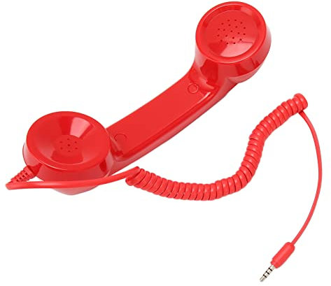Naroote Telefono retrò, Adattatore da Telefono Cellulare a Rete Fissa Microfono per Telefono Cellulare Telefono retrò Telefono 3,5 Mm Telefono Universale Ricevitore retrò Ricevitore
