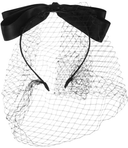 LIFKOME Retro Haarschmuck Mit Schleife Und Netzschleier Für Hochzeiten Bälle Und Partys Schwarzer Fascinator Mit Süßem Bow-design Und Vielseitigem Einsatz