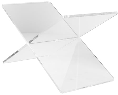 Garneck Acryl Buchständer Koran Halter X-Form - Transparenter Buchhalter Für Küche Und Büro Stabiler Leseständer Aus Hochwertigem Acryl Ideal Für Bücher Noten Und Rezepte