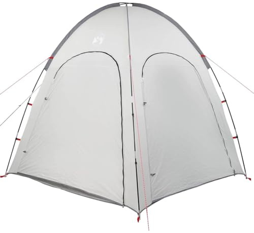 vidaXL Poolzelt Grau 366 x 305 x 231 cm Polyester und Fiberglas | Super leicht und einfach zu bewegen, Hält dich schön trocken, selbst bei leichtem Regen, Bietet Platz für bis zu 6 Personen