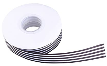 SEWOART 25 Mm Schwarz-weiß Gestreiftes Bandgürtel Diy Handarbeit Bekleidungsaccessoires Basteldekor Handgemacht Für Hochzeit Party Urlaub