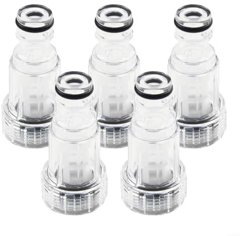 Volakebeing Hochdruckreiniger Adapter Kunststoff Maschine Wasserfilter Hochdruckreiniger Schlauch Wasserhahn Anschluss Unterlegscheibe Einlassfilter 3/4 Zoll Anschluss (Set 1)