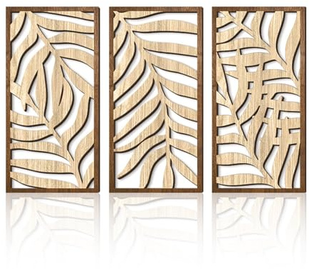 Rongxze Set di 3 Quadro moderno soggiorno (40 x 20 cm), decorazione da parete, stile naturale per soggiorno/camera da letto