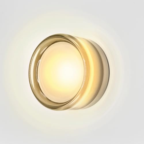 Gouzloyed Wandleuchte Innen LED Wandlampe Innen 9W 230V Modern Wandlampe Innen Warmweiß 3000K Wandbeleuchtung Wandlicht für Wohnzimmer Wanddekoration Schlafzimmer Flure (Grau)