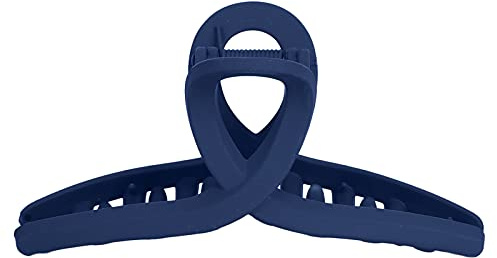 Pinces à cheveux moyennes antidérapantes, accessoires décoratifs pour cheveux, pour femmes, coiffure mi-longue, protection contre la douche, feuille en alliage (Bleu marine)