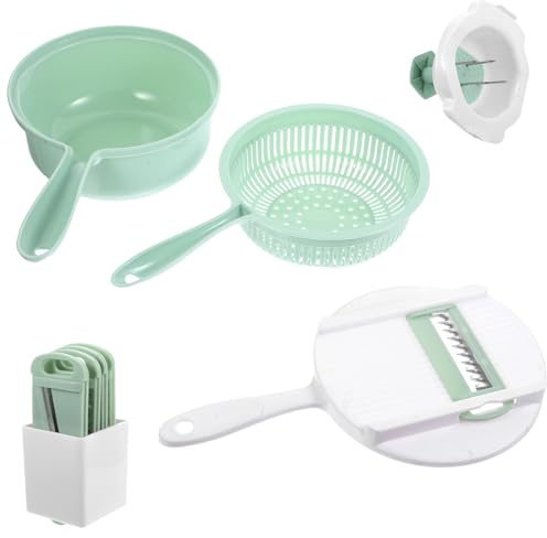 DECOMELODY Rallador de Verduras Multifuncional de Acero Inoxidable Pelador Doméstico Ergonómico Utensilios de Corte de Cocina Ligeros y Portátiles Cortador Rápido para Uso Color Aleatorio