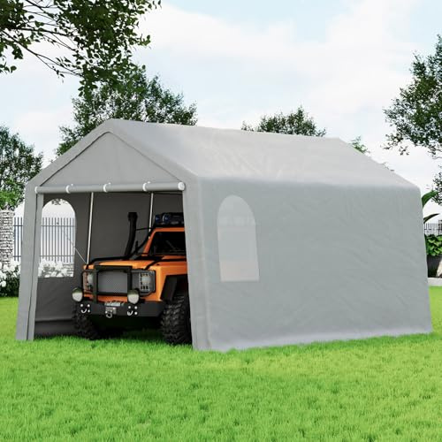 10×20 ft Outdoor Storage Sheds, Portable Storage Shelter Shed with Roll up Zipper Doors & Vents, Waterproof Outside Utility Shed Garage Tent for Motorcycle, Bicycles and Camping Tools
