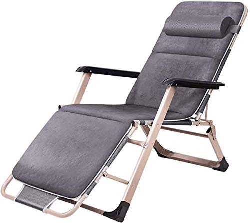 Sun Loungers Folding Sun Lounger Lounge Chairs Sun Lounger/Patio Lounger in Garden Outdoors Deck Chair Folding Chair with Cotton Pad Portable Reclining Lawn Chairs