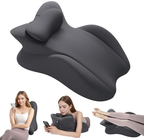 Mingfuxin Memory Foam Body Pillow, Multi-Positional Wedge Pillows for Sitting Up in Bed Adults, Ergonomic Prone Reading Pillows with Removable Cover for Reading, Acid Reflux, Snoring, Leg Elevation