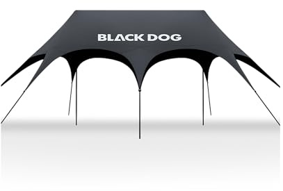 Blackdog Camping Tent Tarpaulin with 26/60㎡ Shade Area, PU3000 mm Waterproof