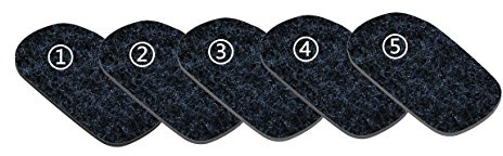 Nekava Ersatzfilze Fuer den magnetischen Tafelwischer 5 HOCHWERTIGE Reinigungsfilze zum Einfachen Wechseln Whiteboards Magnettafeln Flipcharts Memoboards