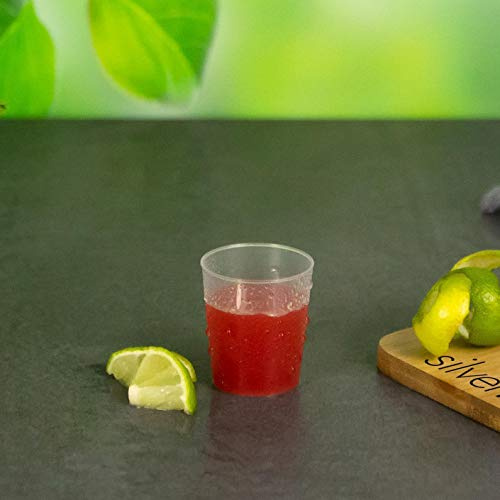 Silverkitchen 500x Mehrwegbecher 2cl - Schnapsgläser Plastik Mehrweg, Schnapsbecher Set Spülmaschinenfest, Shot Becher mit Eichstrich, Made in Germany