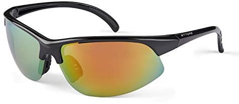 Ettore Cycling Sunglasses Alya, Polarised Mens Sunglasses with UV400 Protection, Wraparound Sports Glasses for Cycling and Running, CAT 3 Lens with Nose and Arm Grippers