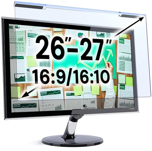 VINTEZ Blue Light Screen Protector for 26, 27 Inch Computer Monitor and Laptop – Anti-UV Blue Light Blocking Film for Desktop PC, Eye Protection Filter, 24.1 x 15.1, 1 Pack