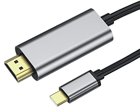 USB C till HDMI-kabel 4k 6 fot för iphone 15 16, USBC till HDMI-adapter för skärm, USB C-laptop-kontakt för Mac MacBook pro, usb-c till hdmi-sladd för iPad 2021 Surface Pro och mer USB-typ c-enhet