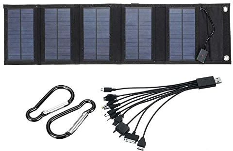 ANTIOCH 70W Solar Panel USB Fällbar Solar Cell Laddare Solar Panel Vattentät Vikbar Portable för Camping Vandring