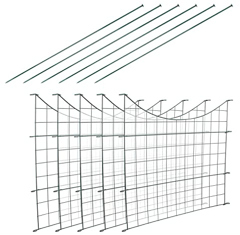 Cecaylie Gartenzaun Teichzaun Komplettset 15x Metall konkave Zäune Geländer - Zaun für den Garten, Gitterzaun Gartenzäune Set