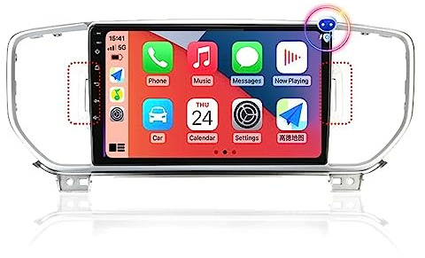 Car tablet Android 14 2+64GB Autoradio Carplay Android Auto Wireless Per KIA Sportage 2016 2017 2018 Radio 9 Pollici Touch Screen Con Navigatore Bluetooth, Mantenimento Della Retrocamera Di Serie
