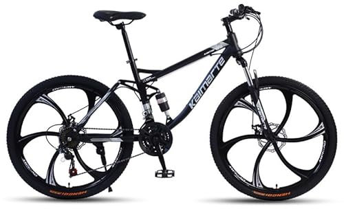 26 Zoll Mountainbike, 24-Gang Fahrrad MTB mit Vollfederung, MTB Dirt Bike für Städte, Arbeitswegen, Reisen in Bergen,26-10/Spokes