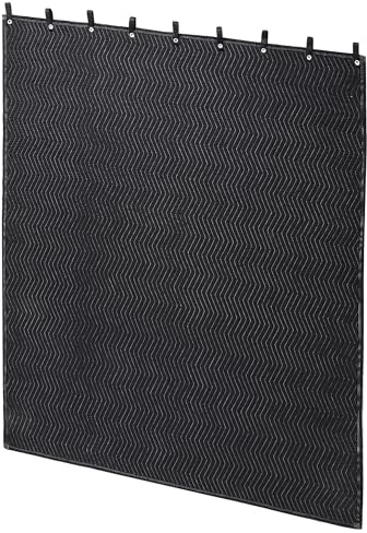 MABOZOO Studio Sound Blanket,Large Soundproof Blanket with Grommets,72 x 80 Large Heavy Duty Moving Blanket, Noise Reducing Divider for Workshop Basement Laundry Acoustic(Black)