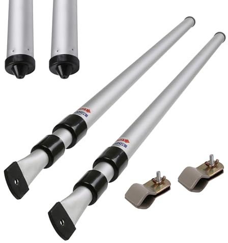 your GEAR Rear Upright Pole Set - 2 x Andruckstange, Vorzelte, Luftvorzelte, Teilvorzelte, Teleskopstange 108-260 cm