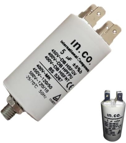 SOS Accessoire Condensateur 5MF pour Sèche-linge - 1125427003 MIELE, ARISTON HOTPOINT, SCHOLTES, AEG, INDESIT, ELECTROLUX, FAURE, ARTHUR MARTIN ELECTR