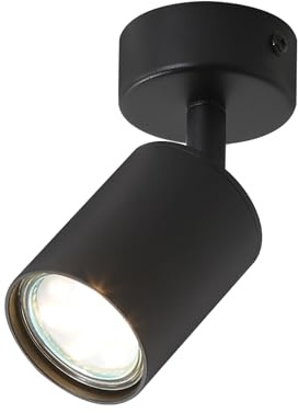 Lichtmaler Deckenspots 1 Flammig Schwarz Deckenstrahler Deckenleuchte GU10 | Schwenkbar 350° Spotleuchte Modern Wand Deckenlampe Spots LED für Küche Flur Wohnzimmer, Ohne Leuchtmittel