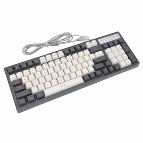 Bewinner 96 Tasten RGB Gaming-Tastatur mit Einstellbaren Lichteffekten Ergonomisches Design für Spiele und Büroarbeit