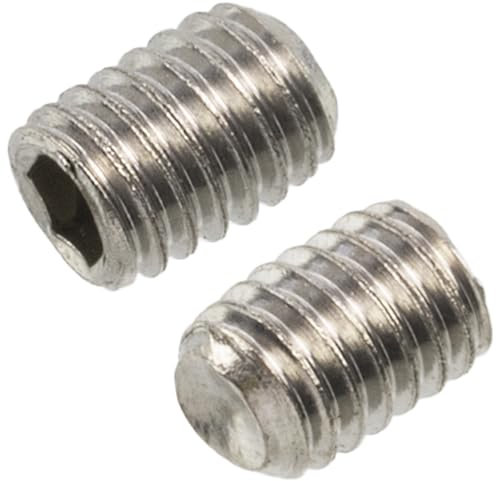 AERZETIX - C76011 - Set di 10 Vite di bloccaggio serraggio senza testa M3x4mm con estremità concava ciotola 6 lati cavi - in acciaio - colore argento