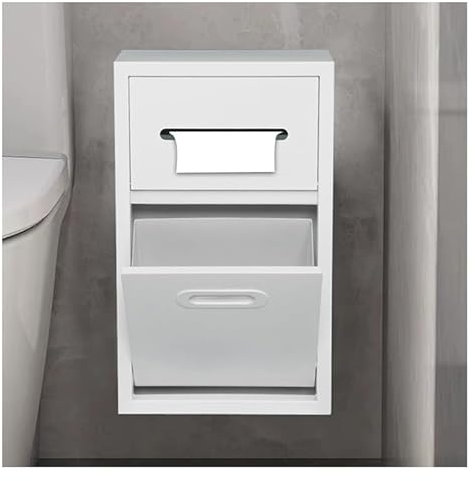 Moderner Nischenregal-Einsatz aus Edelstahl, für Dusche, 30 x 50 x 14 cm, Weiß