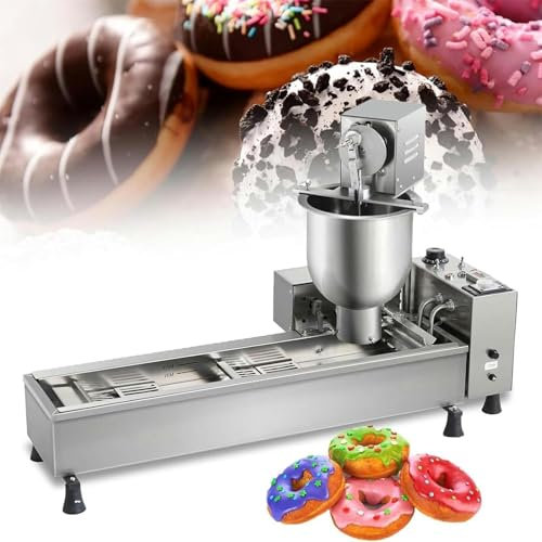 Automatic Donut Making Machine, Commercial Single Row Auto Doughnut Maker, Doughnut Fryer, 304 Stainless Steel