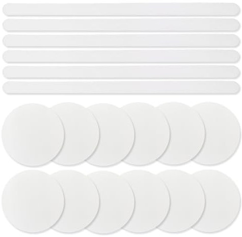 RYHHH Set di 18 Adesivi Antiscivolo per Vasca,Bagno Strisce Adesive,Adesivi per Vasca da Bagno Antiscivolo Adatto per Superfici Lisce Come Bagno, Vasca da Bagno, Scale Piscina(Trasparente, 2 Stili)