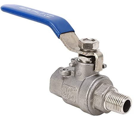 NPT-Kugelhahn, 1/4-Zoll-Gewinde-Edelstahl-Kugelhahn, für Wasser, Öl, Gas, Geeignet für Mechanische Geräte