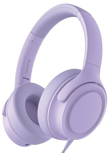 ADOOPE Wired Over-Ear Headphones with USB C Connector, Hi-Fi Stereo Sound, Noise-Isolating Ear Cups, Comfortable Fit for USB C Devices (No Bag, Purple)