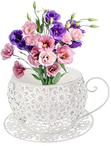 OnIUeZky Flower Pots Coffee Saucer Teacup Garden Planter Vintage Succulent Plant Holder White..