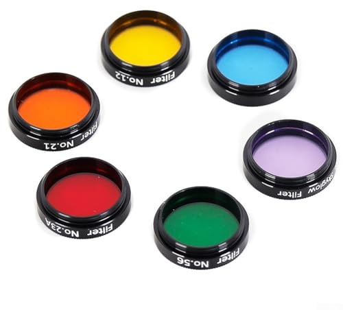 6 Stück Teleskop Filter Set 1,25 Zoll Nebelfilter mit Aufbewahrungsbox für Astronomische Beobachtung Enthusiasten