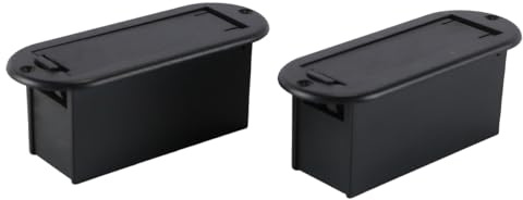 Alnicov Lot de 2 Supports de Piles en Plastique 9 V, étui de Protection pour Accessoires de Guitare, Pack de Piles pour micros Actifs de Guitare et de Basse 81,5 x 31 mm
