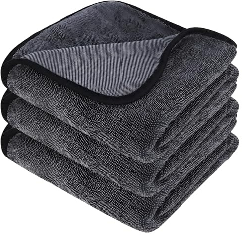 Itoyx 3 Stück Shiny Bath XXL Trockentuch, 40x60 cm, ultrasaugfähig & fusselfrei. Ideal für Auto, Bad, Küche, Reisen & streifenfreie Reinigung