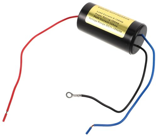 BESPORTBLE Filtre Antiparasite Électrique Réducteur de Bruit Auxiliaire en Métal et Cuivre 10 Amp pour Voiture pour Système Audio Auto, pour Projet de Modification Automobile
