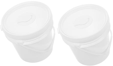 TOGEVAL 2 Pezzi Portasalviette Umidificate con Coperchio Ermetico Secchio Grande Capacità in Plastica per Salviette Bagnate Contenitore Portatile per Bagno e Auto per Uso Prolungato e