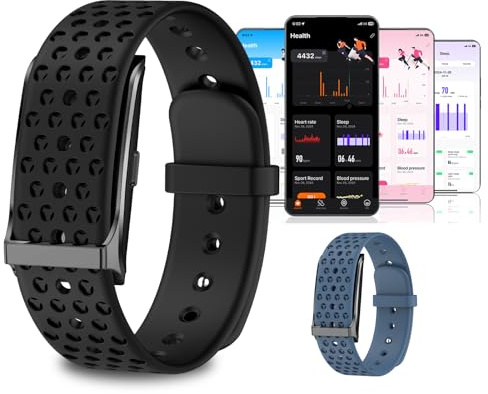 ZukQvrivelig Braccialetto di Monitoraggio Fitness Multifunzionale Senza Schermo, Autonomia 40 Giorni, Sonno e Sport, Monitoraggio Cardiaco ip68 Impermeabile, 127 Diverse Modalità di Sport