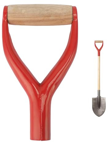Shovel Grip Handle - Anti-Rust Metal Wood Replacement Part Reliable | Stable D Handles Shovelss Grip For Shovels Rakes Forks Gardening Tools Digging Snow Removal, Solid , 31mm Mounting Hole