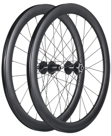 700C Gravel Road Bike Hjulsats Skivbroms Clincher Wheel 50mm Ultra-lätt Kolfiber Cykelfälgar, 100/142mm Genomgående Axel, Tätade Lagernav, 8-11S Kassett