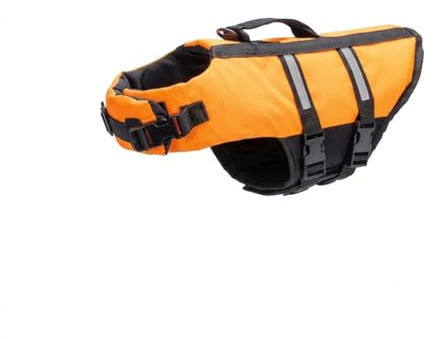 Trendmile Hunde Schwimmweste Auftriebshilfe Aqua Top M orange Rettungsweste für Hunde Schwimmhilfe Wasser Sicherheit Training Hundeausrüstung Kanu Bootsausflug