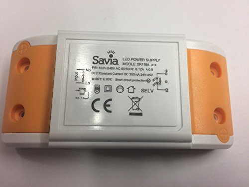 SAVIA Driver LED 15 W 24-45 V 350 mA DR118A Transformateur rond Alimentation électrique