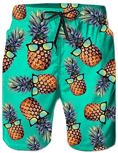 ALISISTER Herren Badehose Sommer Badeshorts 3D Druck Schnell Trocknend Hawaii Surf Schwimmhose Sporthose