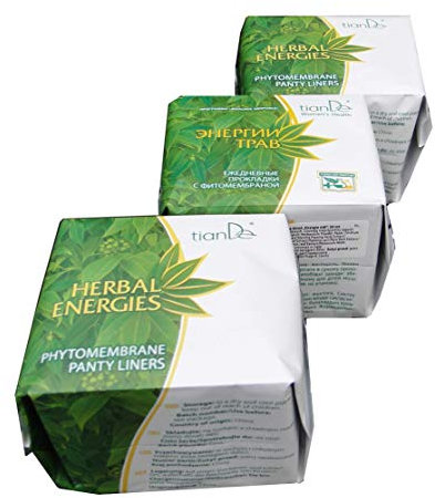 Compresas Diarias Femeninas «Energía de las Hierbas» TIANDE 61901, Paquete de Ahorro - 3x20 un.
