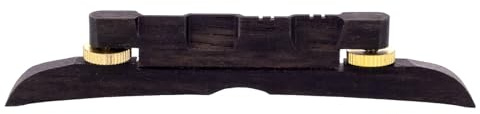 Unxuey 4.53'' Adjustable Compensated Mandolin Strings Bridge Ebony for Archtop Mandolins